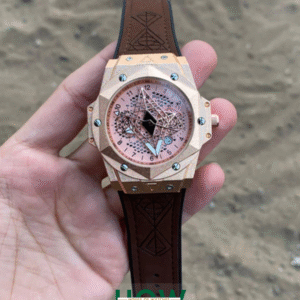 Hublot Rose Gold Brown Spyder Leather Men’s Watch – Luxury Edition