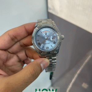 Rolex Day-Date 40 Ice Blue Dial Watch – Fluted Bezel Oyster Perpetual Presidential Edition