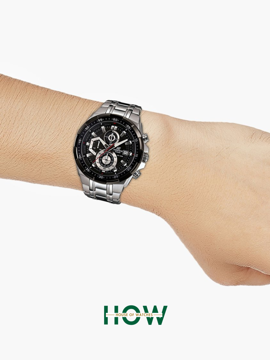 Casio Edifice EFR-539 Chronograph Watch Silver & Black – Luxury 1:1 Quality - Image 3