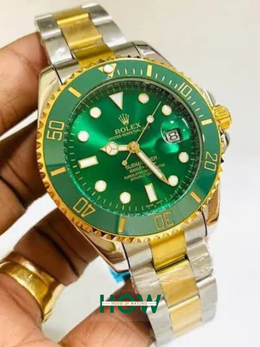 Rolex Tuton Gold Green Submarine Stainless Steel Men’s Watch – Luxury Edition - Image 2