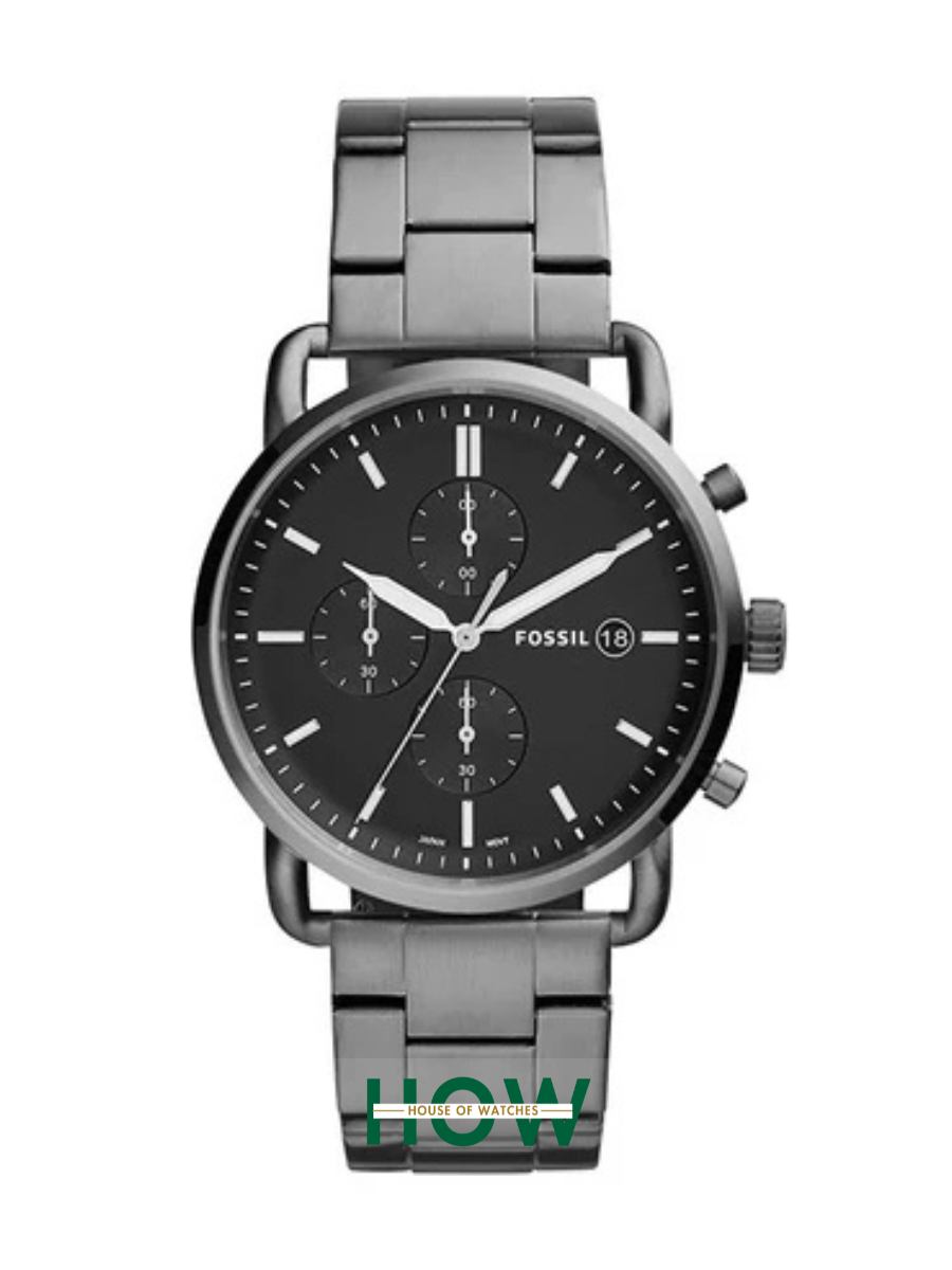 Fossil Black Chronograph Watch – Bold Modern Polished Bracelet Edition - Image 7