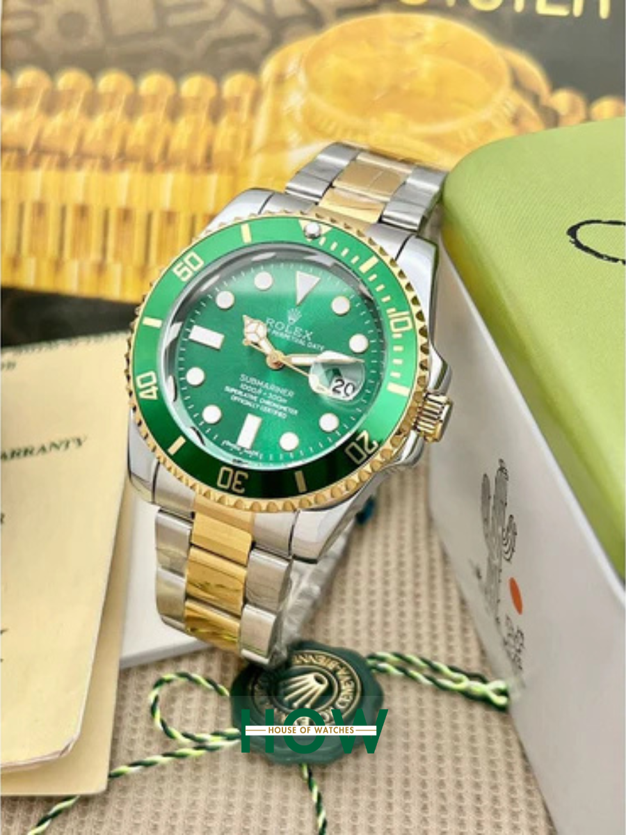 Rolex Tuton Gold Green Submarine Stainless Steel Men’s Watch – Luxury Edition - Image 5