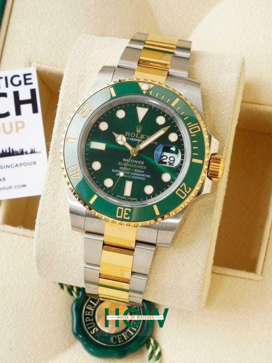 Rolex Tuton Gold Green Submarine Stainless Steel Men’s Watch – Luxury Edition - Image 3