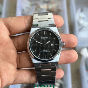 Silver Colour Black Dial Classic Analog Watch For Men