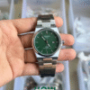 Green And Silver Stainless Steel Strapes Date Dial Watch For Men